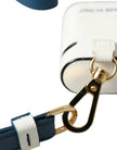 Dolce & Gabbana – Schicke Airpods-Hülle aus Leder in Blau und Weiß