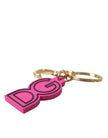 Dolce & Gabbana Chic Gold und Pink Schlüsselanhänger Eleganz