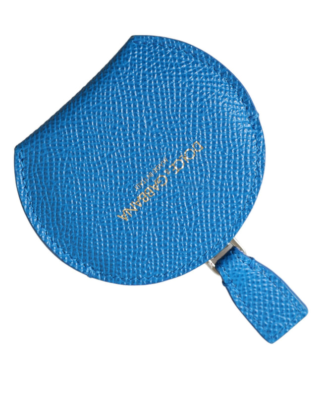 Dolce & Gabbana Eleganter Spiegelhalter aus blauem Leder