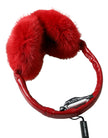 Dolce & Gabbana – Elegante Ohrenschützer aus rotem Nerzfell