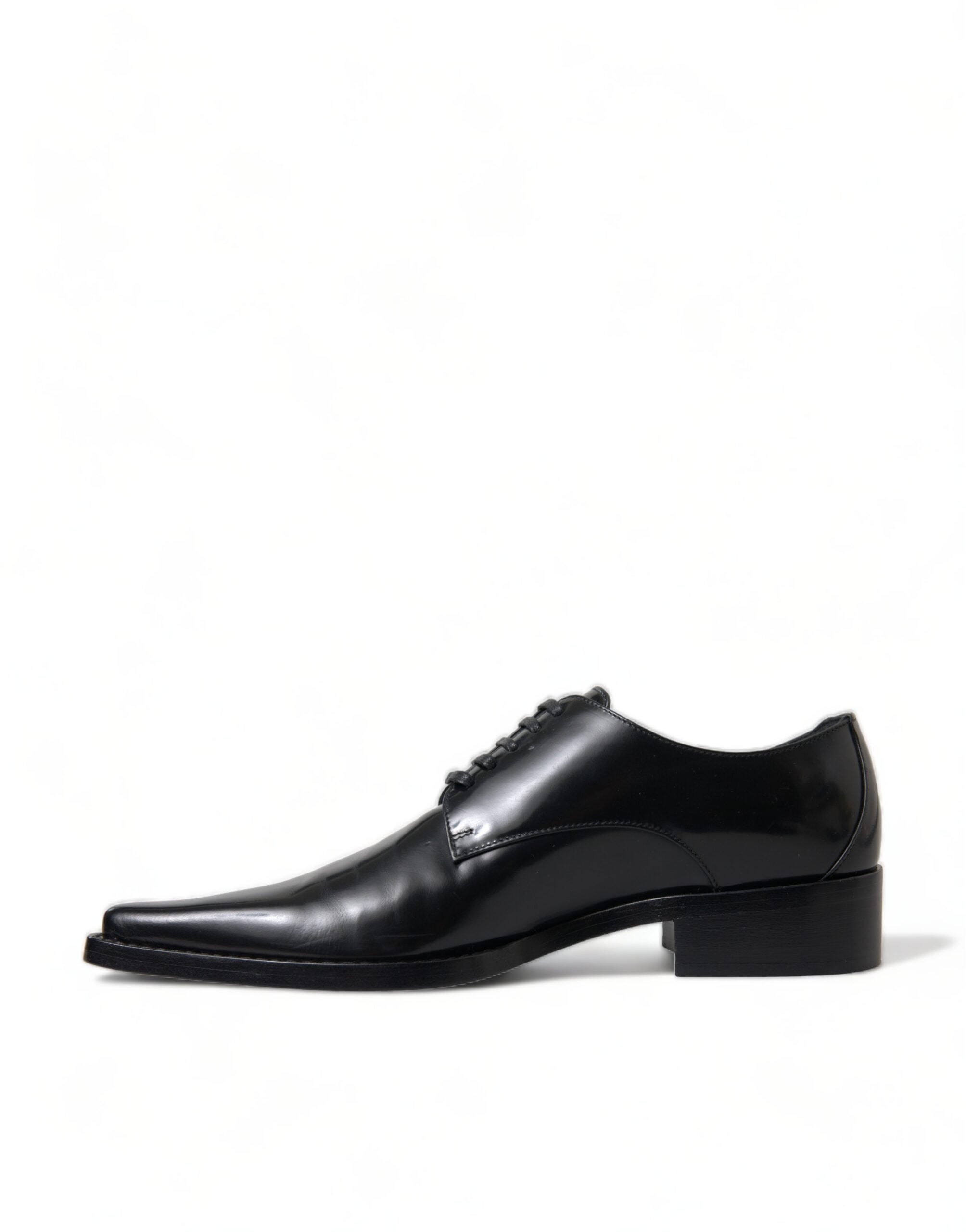 Dolce & Gabbana Elegantes zapatos planos formales de cuero negro