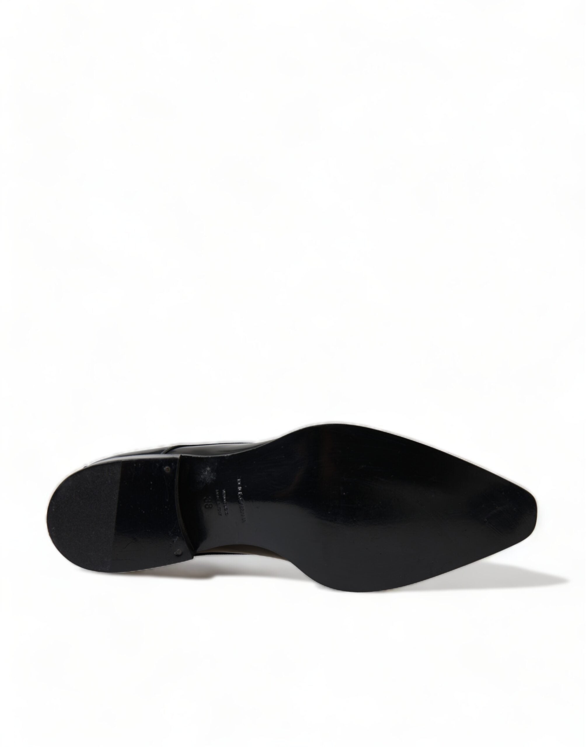 Dolce & Gabbana Elegantes zapatos planos formales de cuero negro