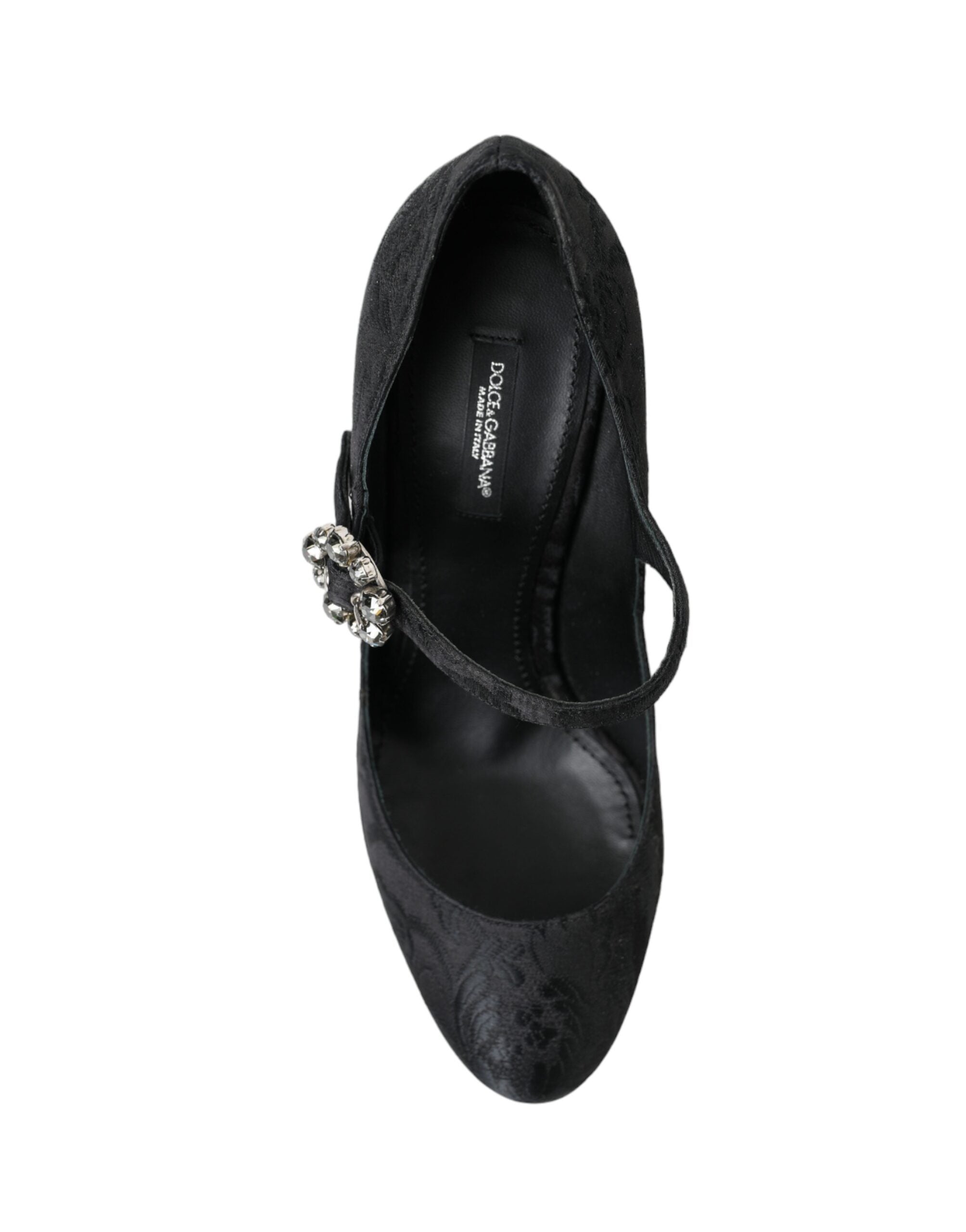 Dolce & Gabbana Schicke Mary Janes-Pumps aus schwarzem Brokat