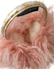 Dolce & Gabbana – Elegante Ohrenschützer aus rosa Pelz – Schickes Winter-Accessoire