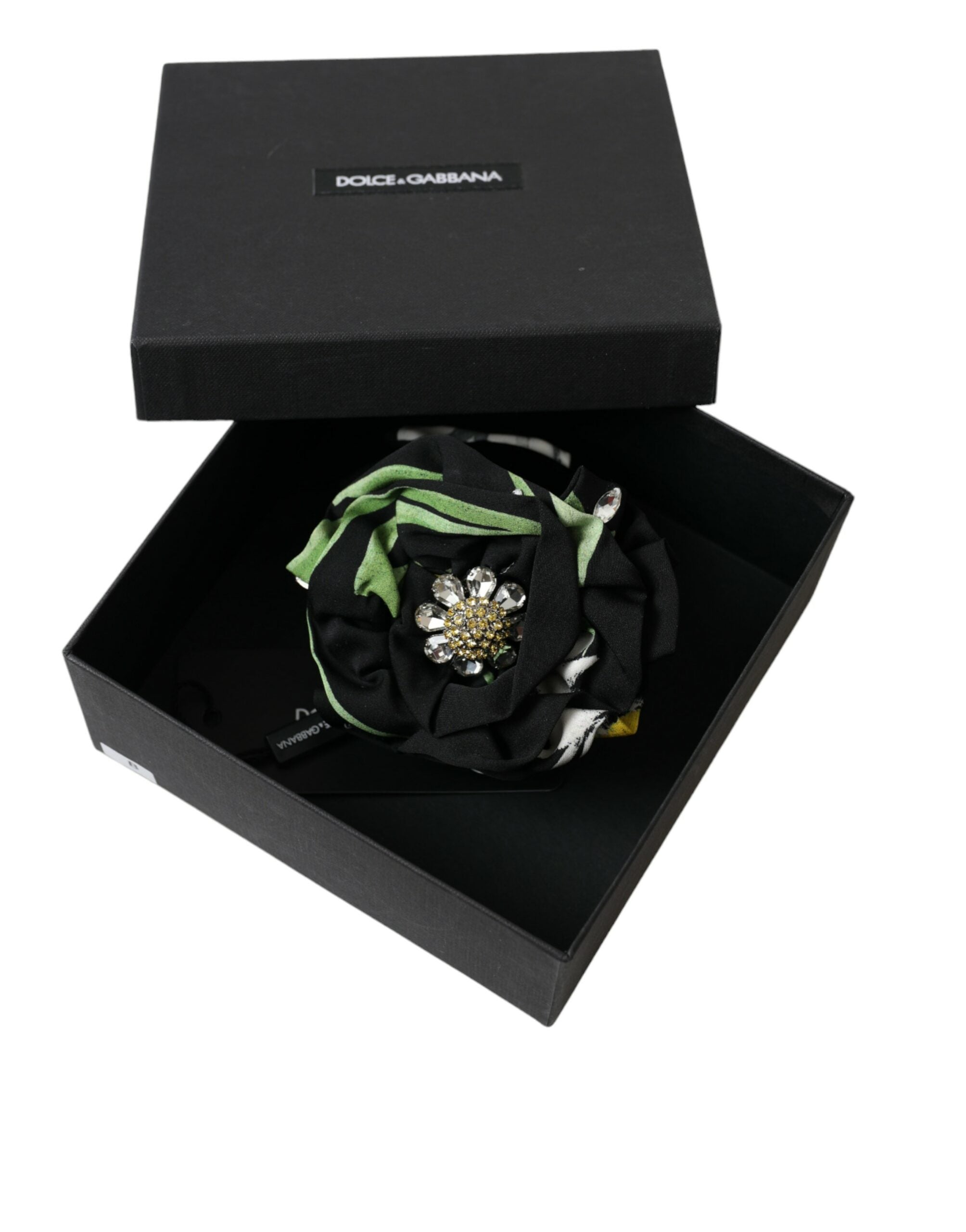 Dolce & Gabbana – Mehrfarbige Haarklammer mit floralem Kristall