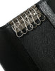 Dolce & Gabbana Black Calf Leather Logo Plaque Trifold Keyring Key Holder