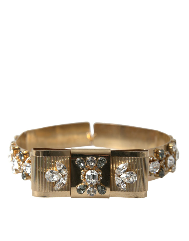 Dolce & Gabbana Goldfarbener Taillengürtel mit Kristallverzierung