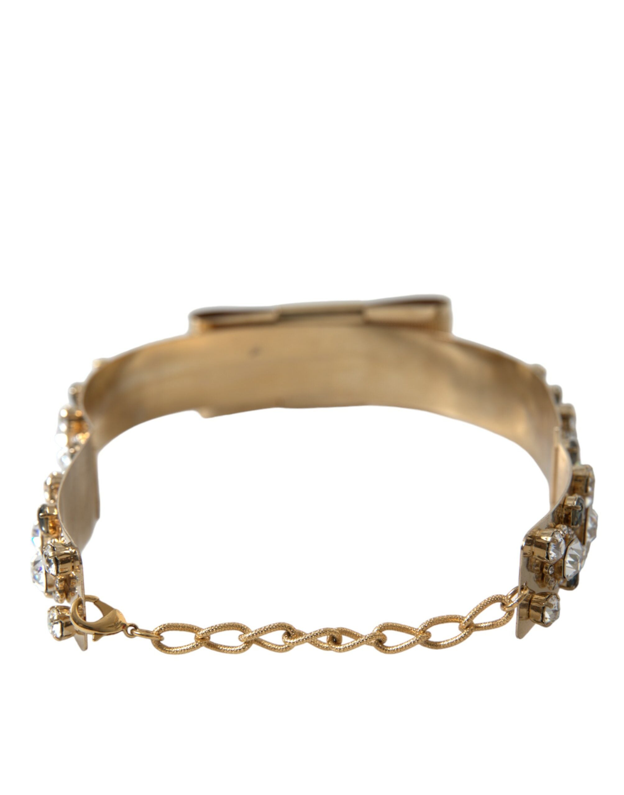 Dolce & Gabbana Gold-Tone Crystal Embellished Waist Belt