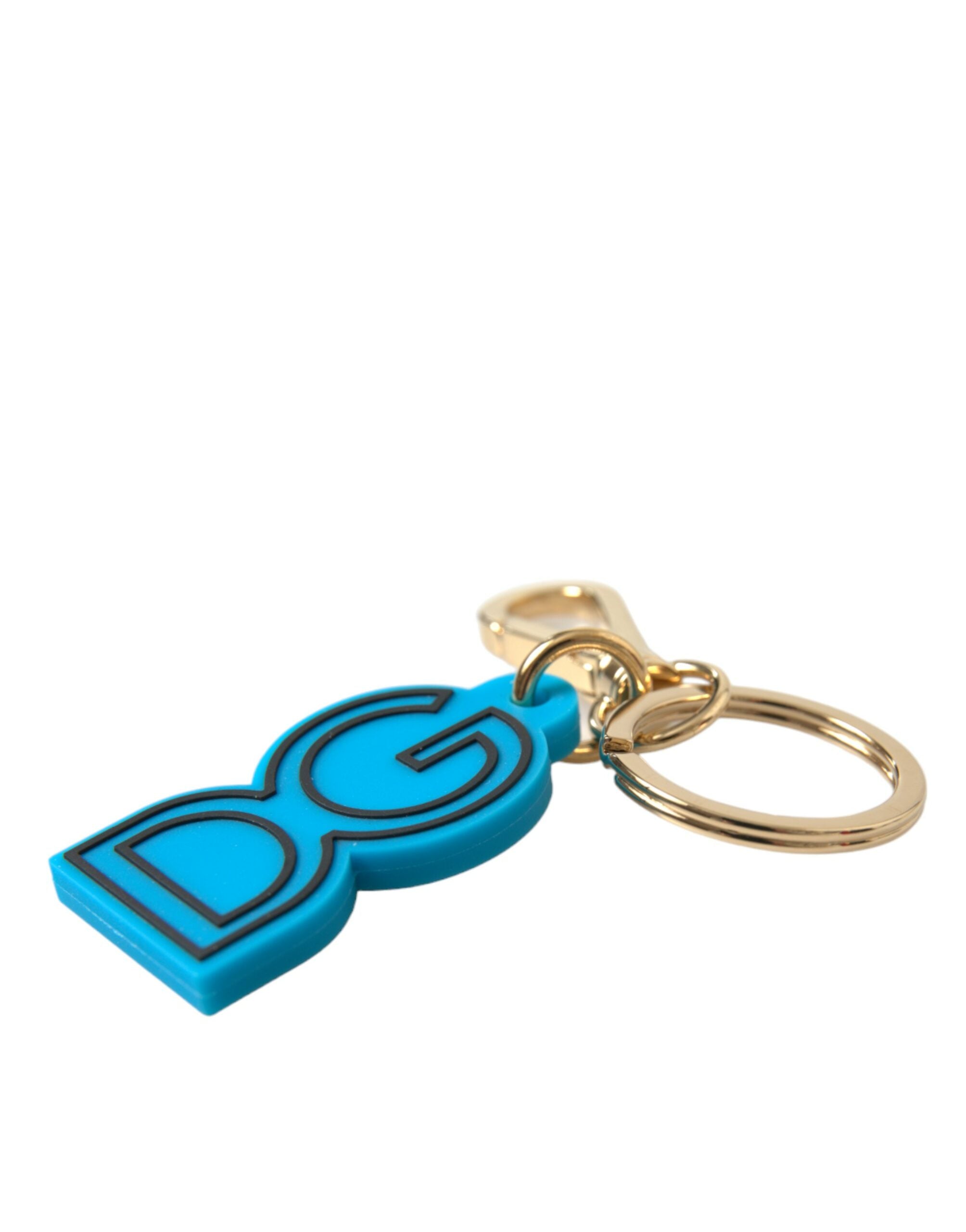 Dolce & Gabbana Elegantes Schlüsselanhänger-Accessoire in Blau und Gold