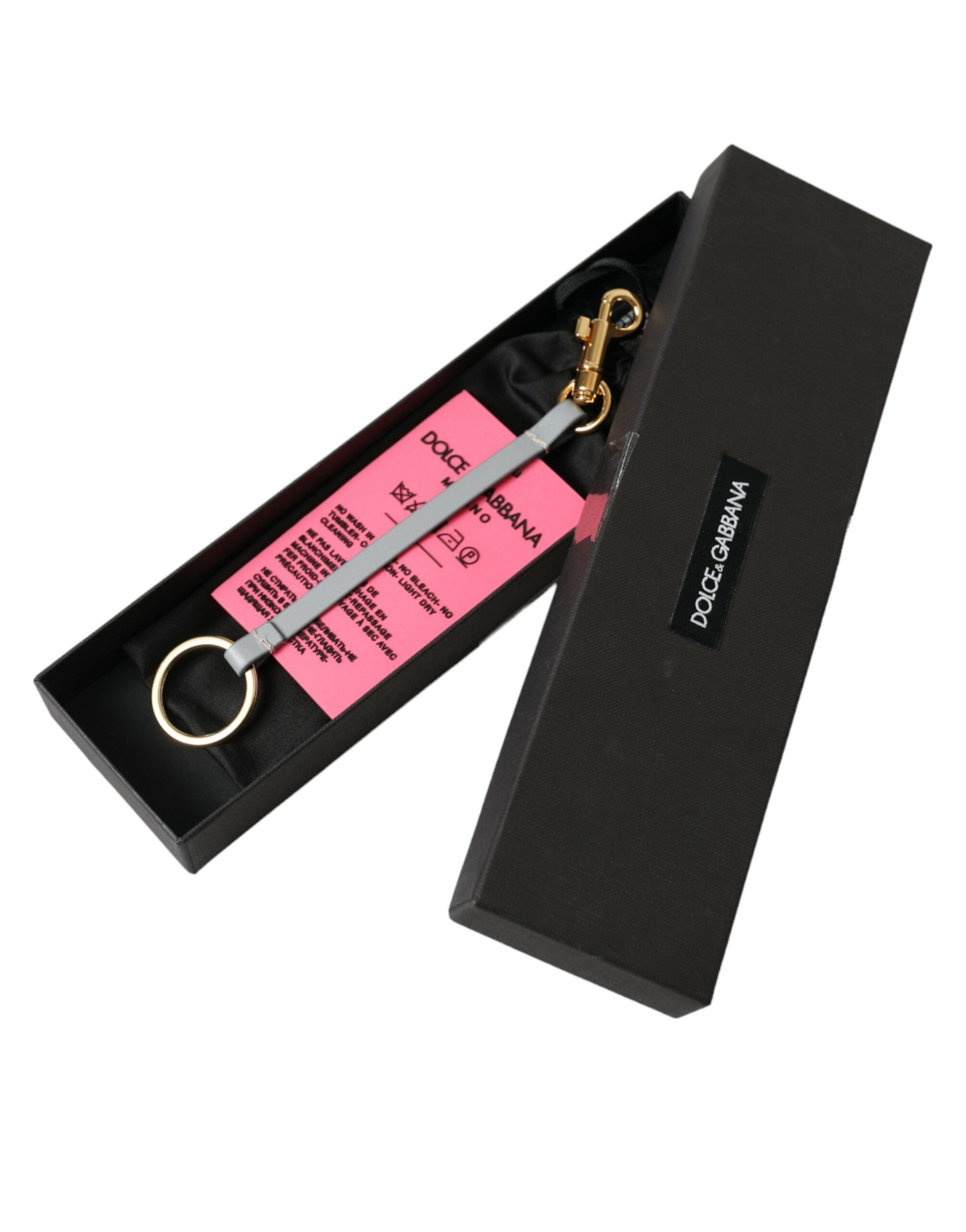 Dolce & Gabbana Chic Dreifach gefaltetes Schlüsseletui in Gold und Rosa