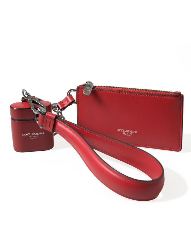 Dolce & Gabbana – Elegante Airpods-Hülle aus rotem Leder