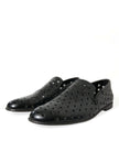 Dolce & Gabbana Elegante Loafer aus perforiertem schwarzem Leder