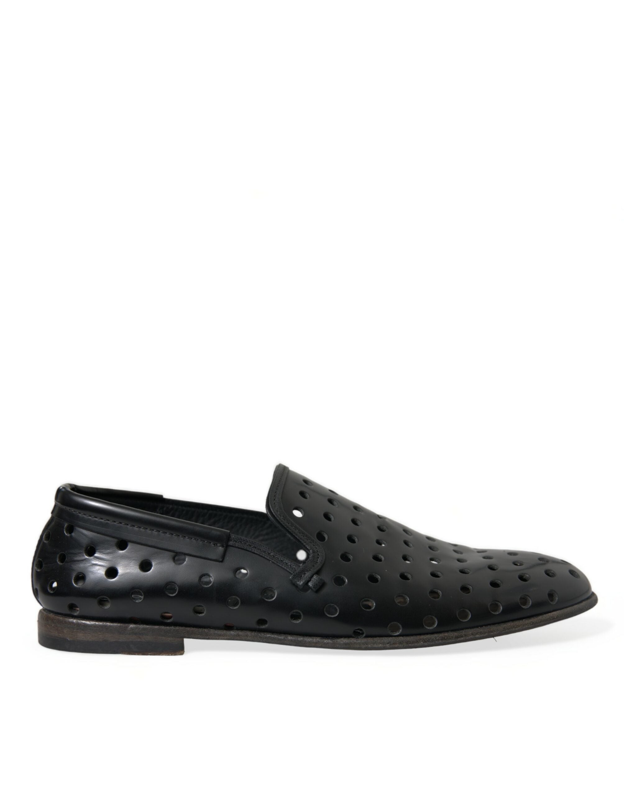 Dolce & Gabbana Zapatos mocasines perforados de cuero negro