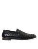 Dolce & Gabbana Elegante Loafer aus perforiertem schwarzem Leder