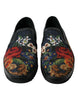Dolce & Gabbana Pantuflas Florales Multicolor Hombre Mocasines Zapatos