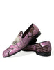 Dolce & Gabbana Zapatos de vestir mocasines con adornos de cristal estampados en rosa