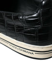 Dolce & Gabbana Elegante Low-Top-Sneakers aus Krokodilleder