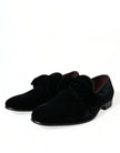 Elegante Loafer aus schwarzem Samt von Dolce & Gabbana – Luxusschuhe für Herren