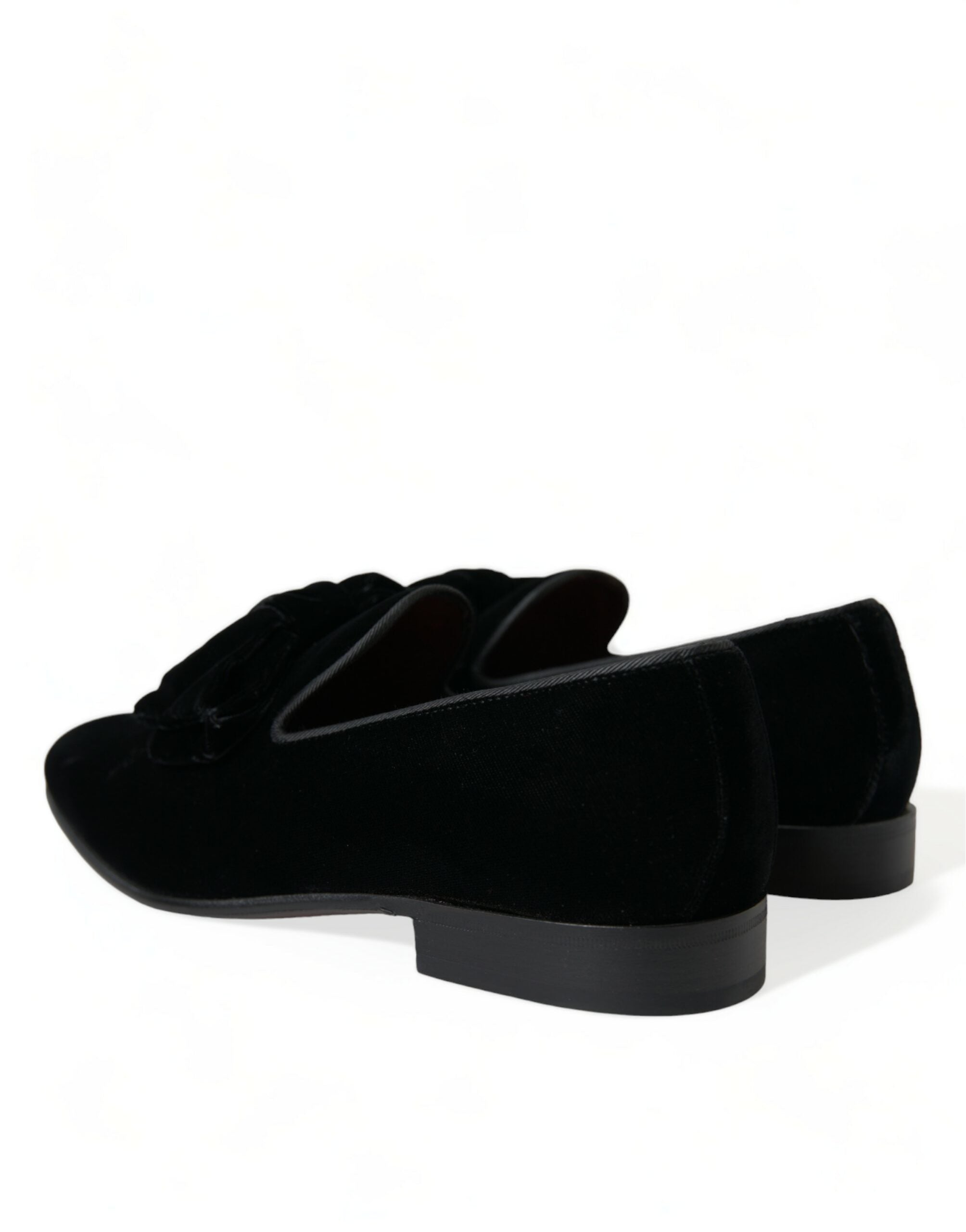 Elegante Loafer aus schwarzem Samt von Dolce & Gabbana – Luxusschuhe für Herren