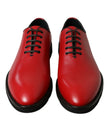 Dolce & Gabbana - Elegante Oxford-Schuhe aus rotem Leder
