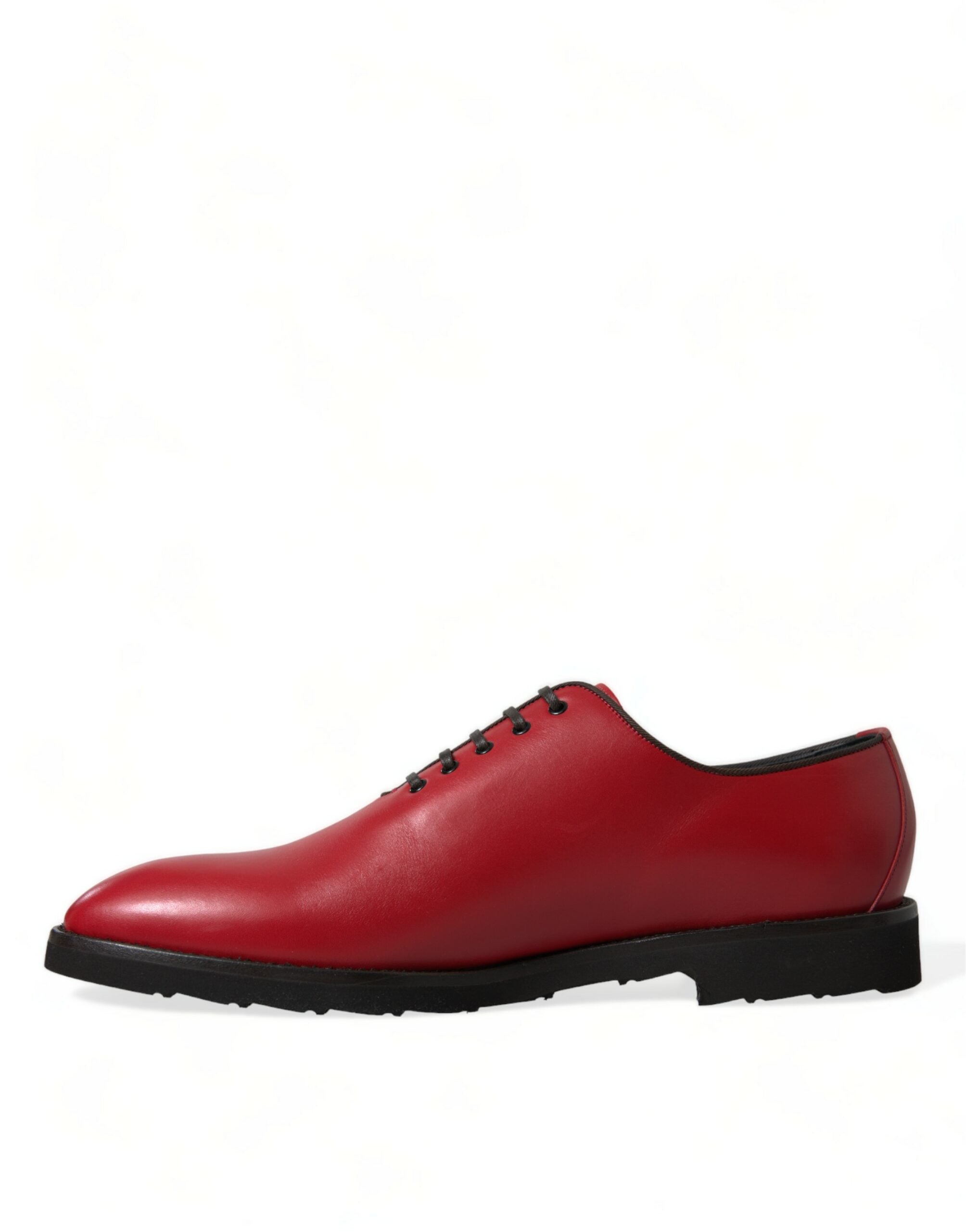 Dolce & Gabbana Zapatos de vestir Oxford con cordones de cuero rojo para hombre