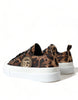 Dolce & Gabbana Zapatillas de lona de leopardo marrón Zapatos