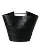 Balenciaga – Elegante Maxi-Beuteltasche aus schwarzem Krokodilleder