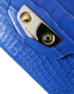 Balenciaga Mini-Umhängetasche aus Alligatorleder - Elegantes Blau