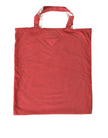 Prada Chic Red and White Fabric Tote Bag