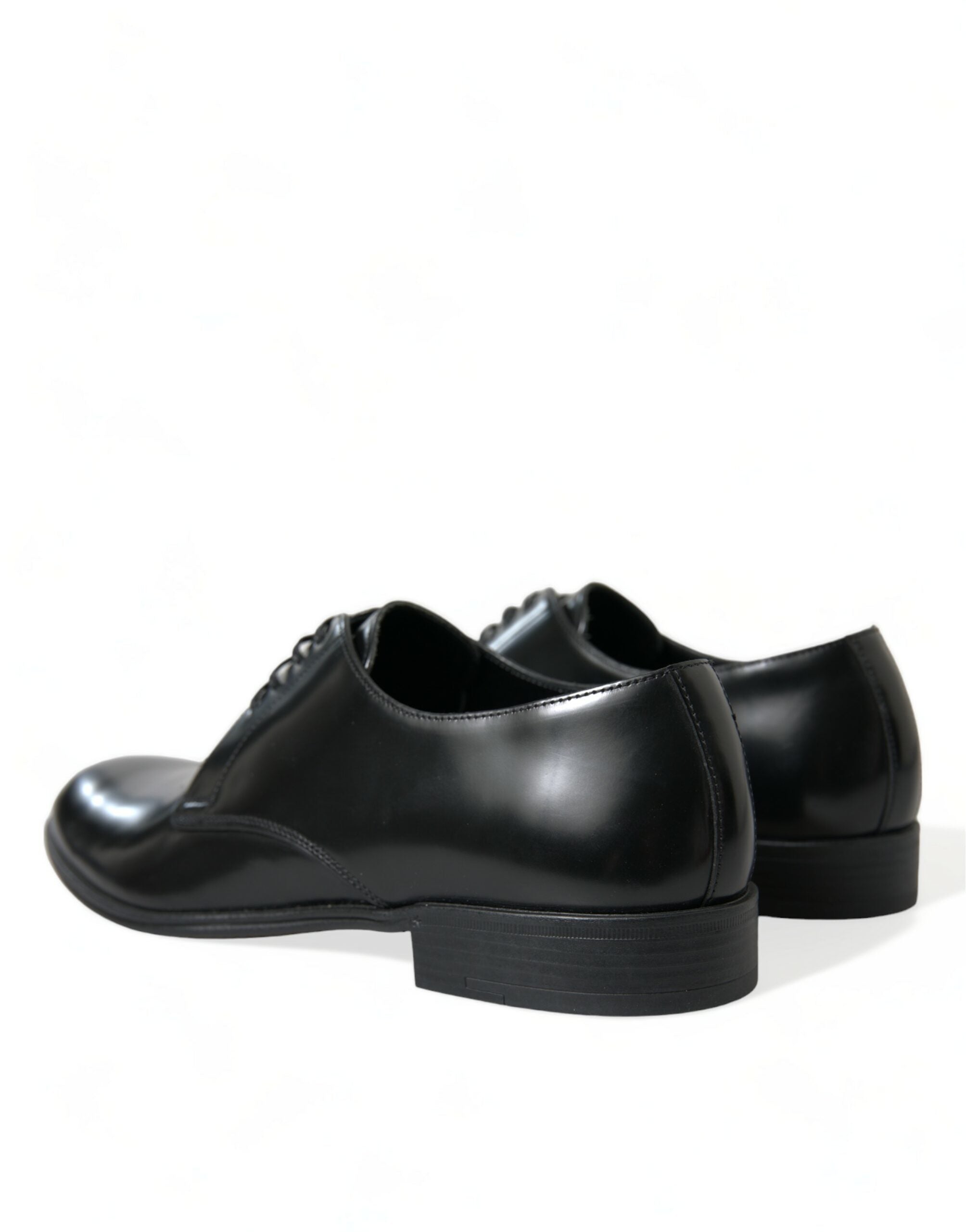 Dolce & Gabbana Zapatos Derby de vestir con cordones de cuero negro para hombre