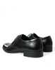 Dolce & Gabbana – Elegante Derby-Schuhe aus schwarzem Leder