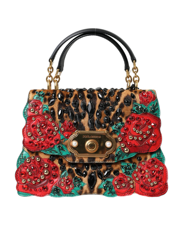 Schicke Tragetasche von Dolce & Gabbana mit Leopardenmuster und roten Rosen!