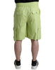 Dolce & Gabbana Chic Light Green Cotton Bermuda Shorts