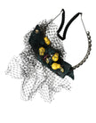 Dolce & Gabbana Black Lemons Sicily Purple Crystal Net Headband Diadem