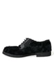 Dolce & Gabbana – Elegante Derby-Schuhe aus schwarzem Pelz für Herren