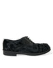 Dolce & Gabbana – Elegante Derby-Schuhe aus schwarzem Pelz für Herren