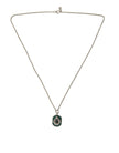 Dolce & Gabbana – Halskette mit Perlenanhänger und Krone aus silberfarbenem Messing
