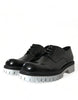 Dolce & Gabbana – Anspruchsvolle Derby-Schuhe aus schwarzem und weißem Leder