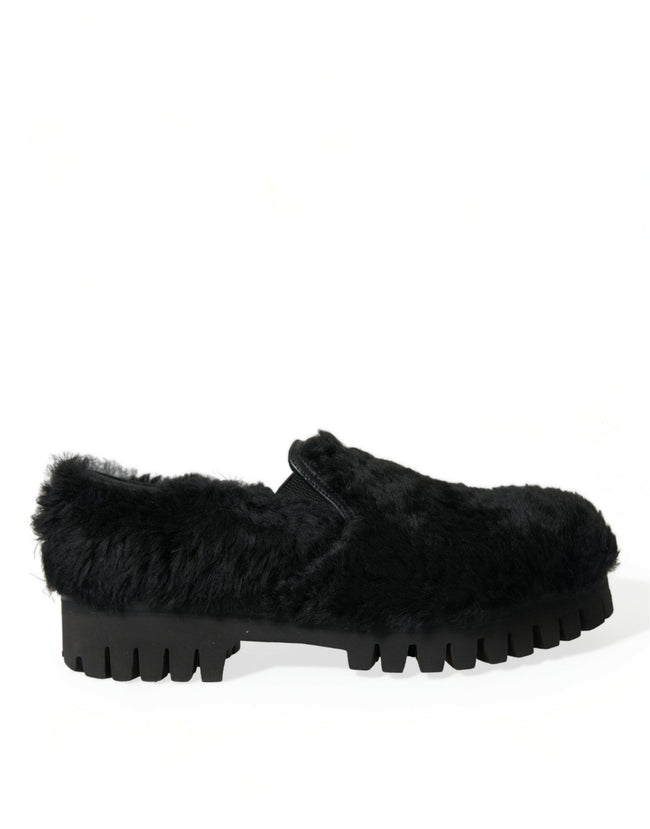 Dolce & Gabbana Zapatos de vestir con zapatillas de piel negra
