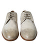 Dolce & Gabbana Zapatos de vestir Derby de cuero desgastados blancos