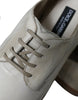 Dolce & Gabbana Zapatos de vestir Derby de cuero desgastados blancos