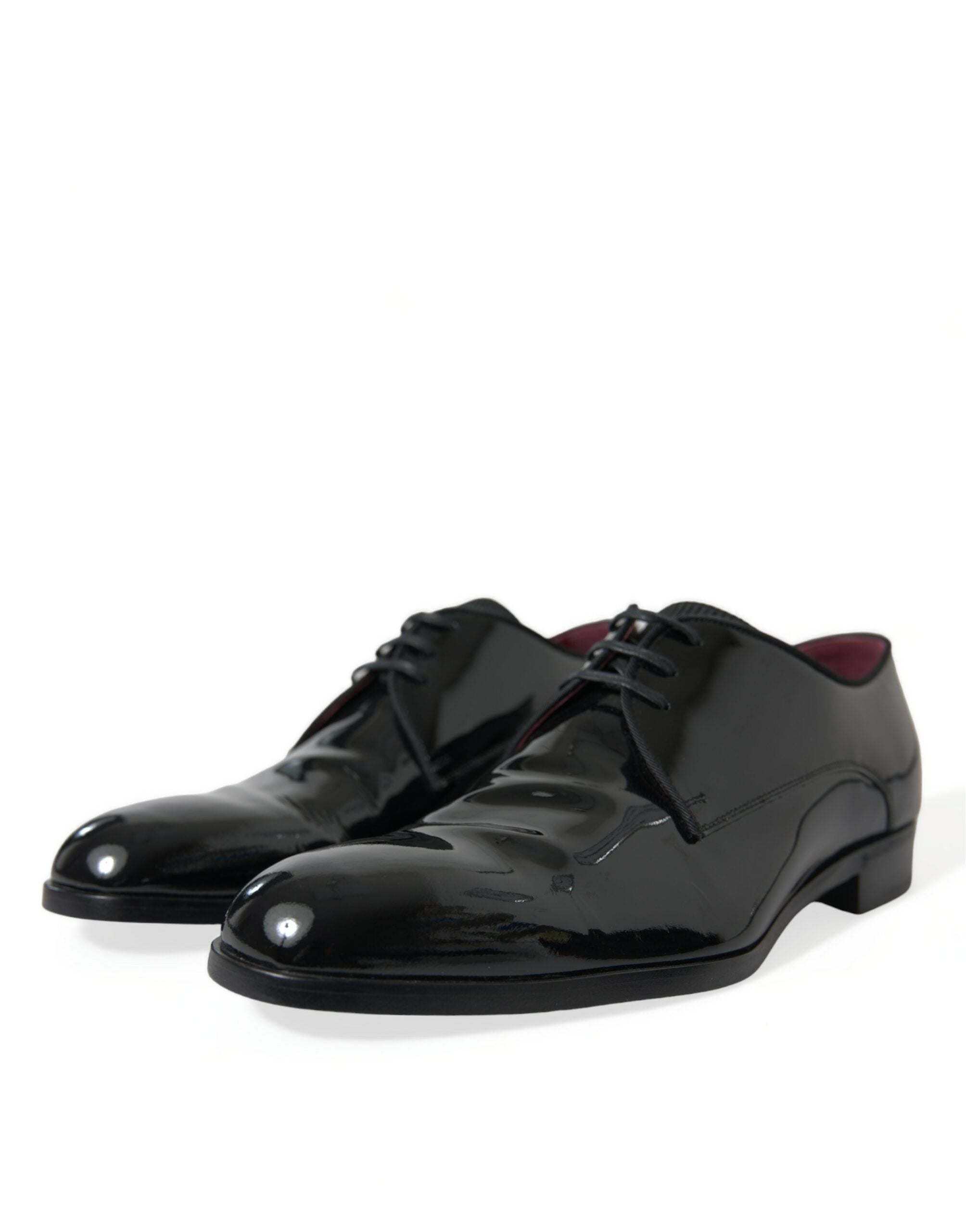Dolce & Gabbana Elegante Derby-Schuhe aus schwarzem Kalbsleder