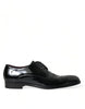 Dolce & Gabbana Elegant Black Calfskin Leather Derby Shoes