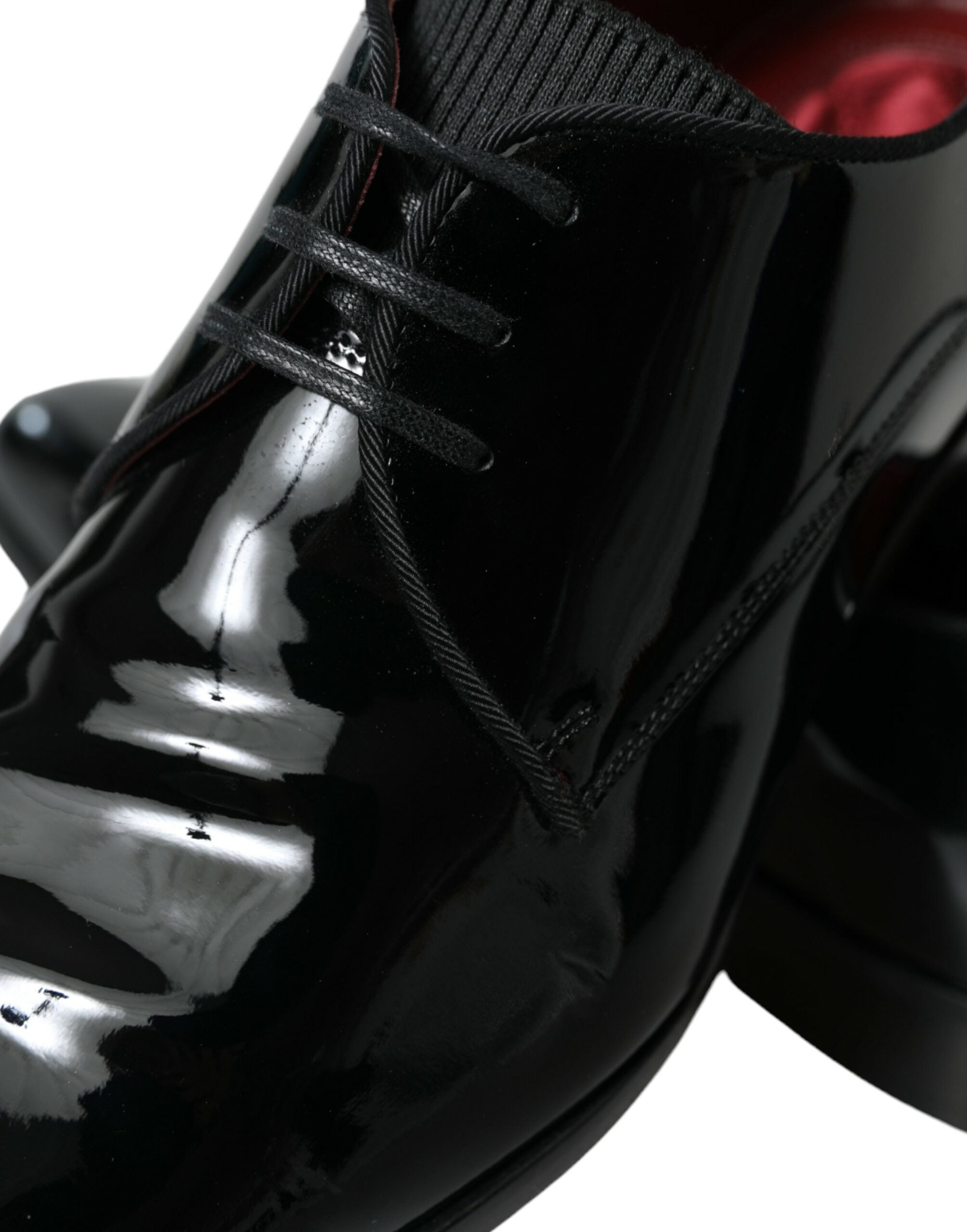 Dolce & Gabbana Elegant Black Calfskin Leather Derby Shoes