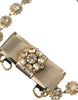 Dolce & Gabbana – Choker-Halskette mit Schleife aus goldenem Messing mit durchsichtigem Kristall