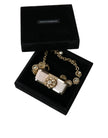 Dolce & Gabbana – Choker-Halskette mit Schleife aus goldenem Messing mit durchsichtigem Kristall