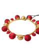 Dolce & Gabbana RUNWAY Sicilia Natale Rosenarmband aus Goldmessing in Rot