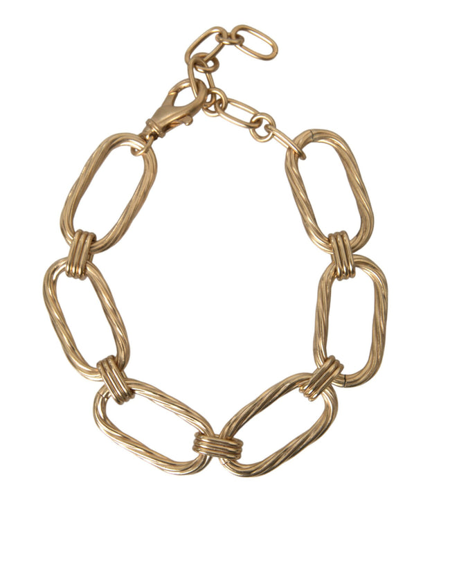 Dolce & Gabbana – Halskette aus goldfarbenem Messing mit großen Gliedern