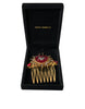 Dolce & Gabbana Gold Brass Crystal Heart Women Hair Comb