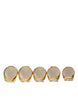 Dolce & Gabbana Gold Brass ROYAL Enamel Set of 5 Ring